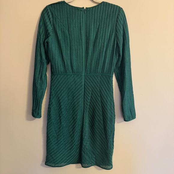 NWT Reiss Chloey Forest Green Body-Con Dress – Textured Knit, Long Sleeve – US 8 - Picture 5 of 14